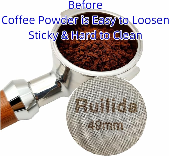 Espresso Puck Screen 49mm, Reusable 1.7mm Thickness 150μm 316 Stainless Steel - Image 3