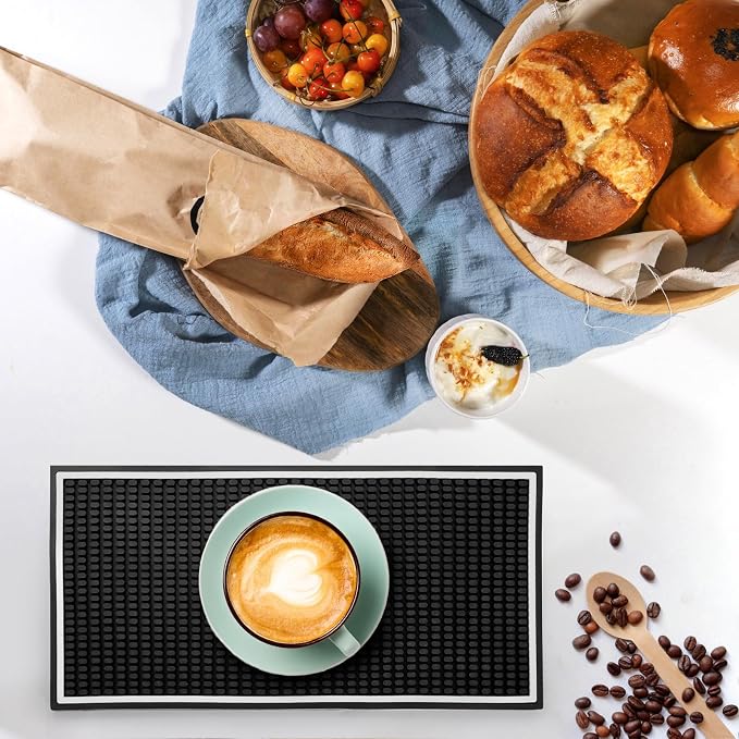 Jucoan 4 Pack Bar Mat for Countertop, Coffee Bar Mat Drying Mat for Home Bar - Image 5