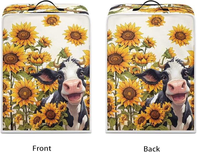 Coffee Maker Dust Cover Highland Cow Sunflower Print Universal Coffee Machine - Image 2