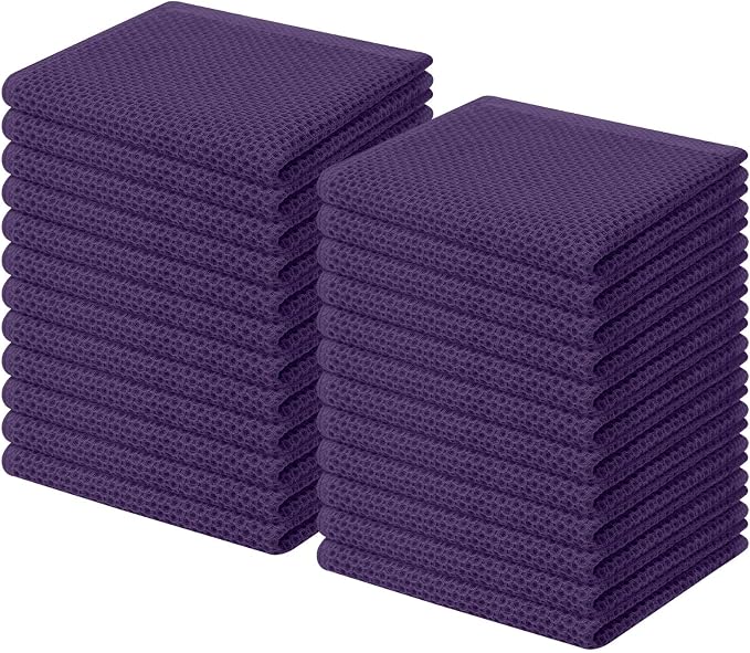 Homaxy 100% Cotton Waffle Weave Kitchen Dish Cloths, Ultra Soft Absorbent Quick by Homaxy