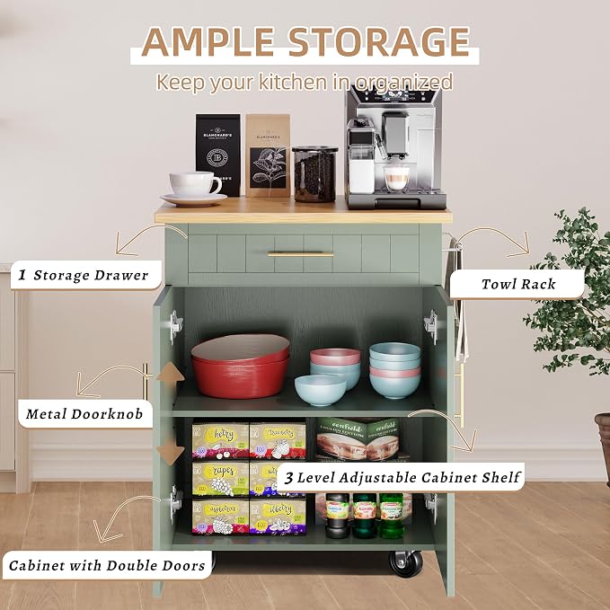 Shintenchi Kitchen Island cart - Image 5