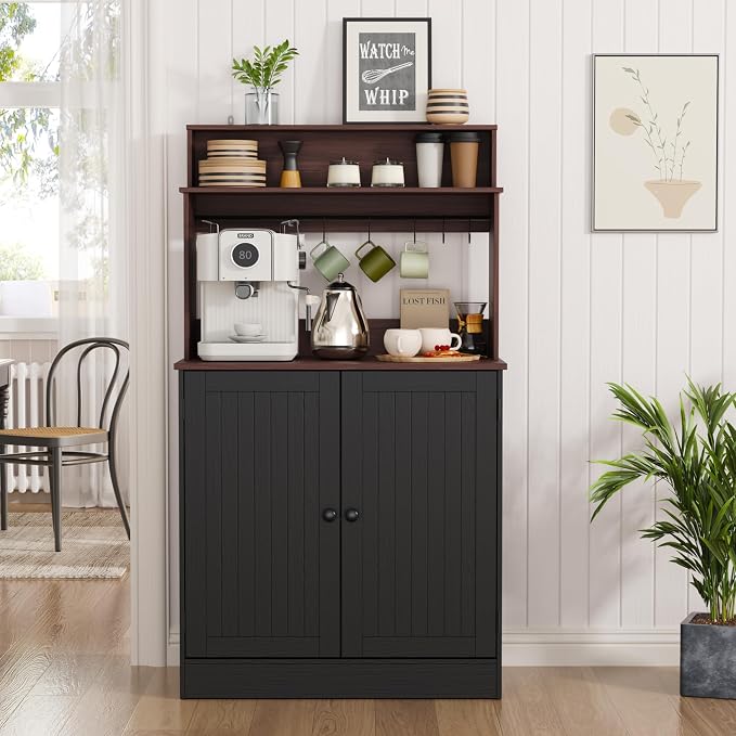 MHOM Farmhouse Coffee Bar Cabinet - Image 4