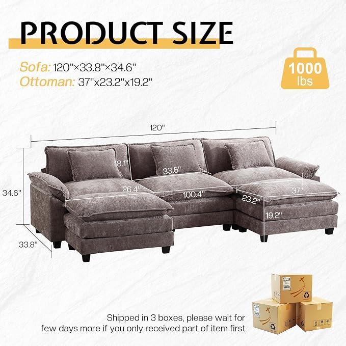 Modular Sectional Sofa, Cloud Couch - Image 2