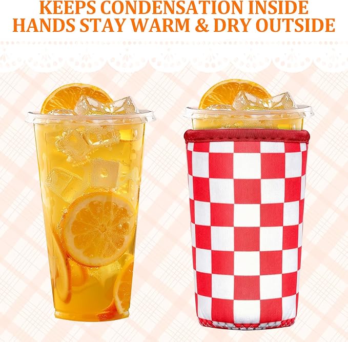 3 Pack Reusable Insulated Neoprene Iced Coffee Cup Sleeve Beverage Holder - Image 4