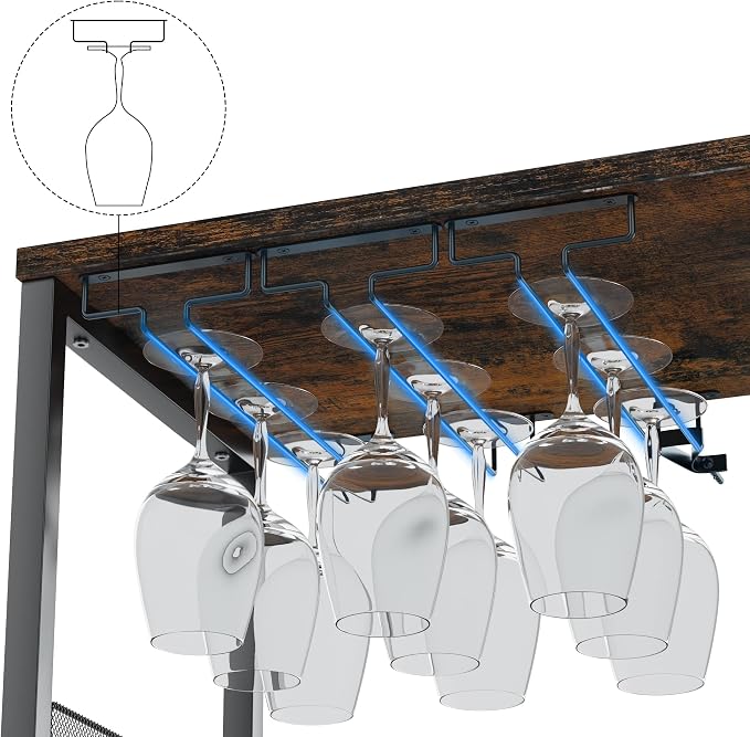 PeakPursuit 3-Tier Wine Bar Cabinet - Image 6