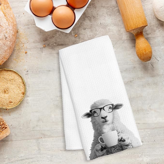 Funny Sheep Decor Coffee Kitchen Towels Gift, Sheep Gifts - Image 5
