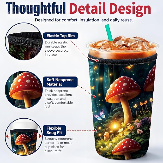 Reusable Neoprene Coffee Sleeve - Image 4