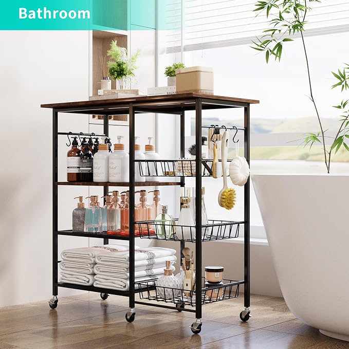 HapiRm Rolling Kitchen Microwave Cart - Image 7