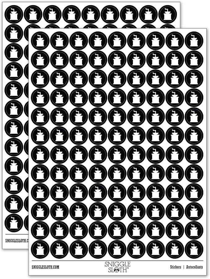 Coffee Grinder Solid 200+ Round Stickers by Sniggle+Sloth
