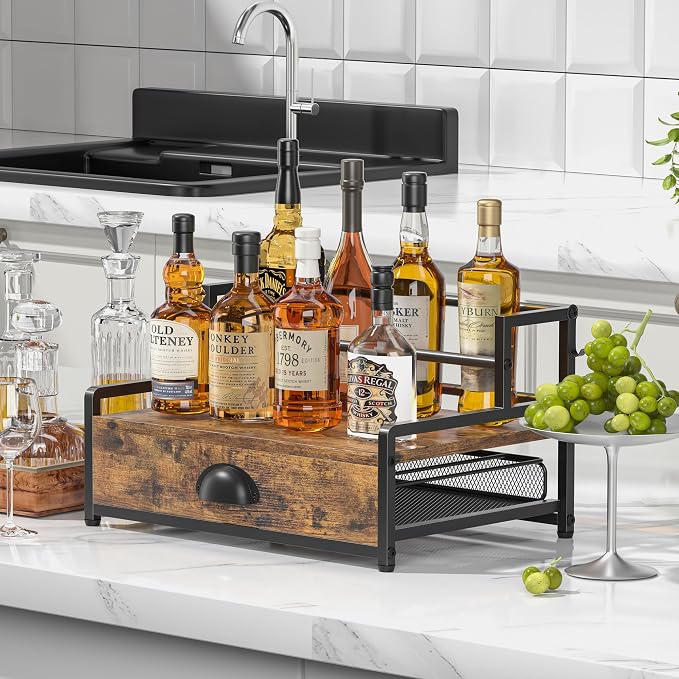 Coffee Syrup Rack Organizer, 2 Tier Countertop Storage Shelves - Image 5
