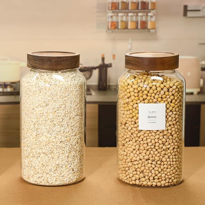KEYWING 88oz Large Glass Jars - Image 4