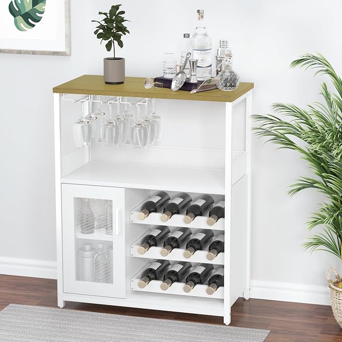 GarveeHome 3-Tier Wine Bar Cabinet - Image 3