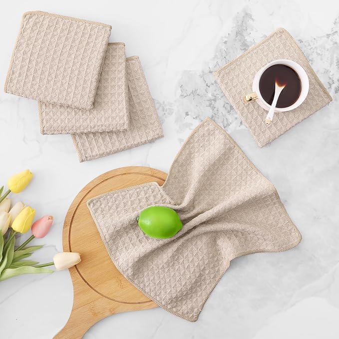 Homaxy Microfiber Waffle Weave Kitchen Dish Cloths, 12 x 12 Inch Ultra - Image 6