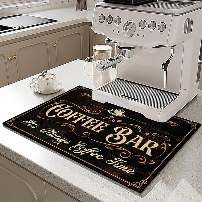 THUYPT Personalized Coffee Mat, Coffee Station Mat Quick Dry, Coffee Spill Mat - Image 7