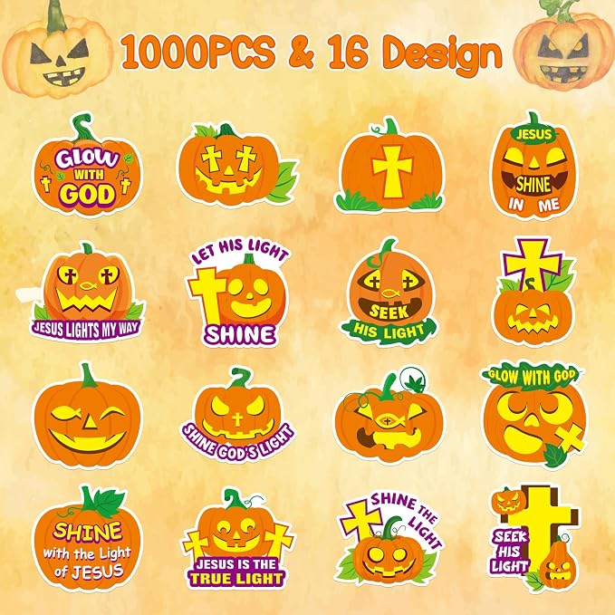 Haooryx Halloween Religious Sticker Rolls - Image 2
