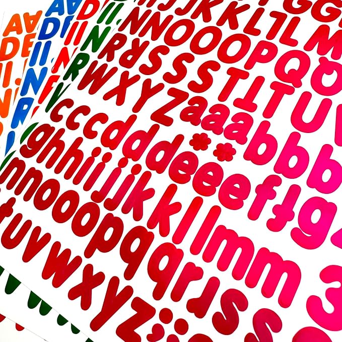 Alphabet Stickers Color Letter 1 Inch Mailbox Numbers Labels Vinyl - Image 7