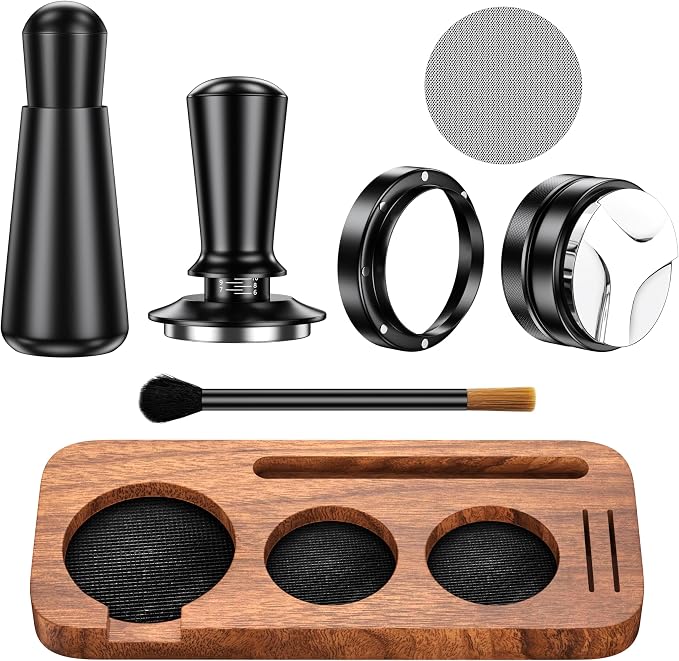 7 Pack Espresso Accessories Kit, 58mm Espresso Tool Kit | Espresso Tamping by YOZYU