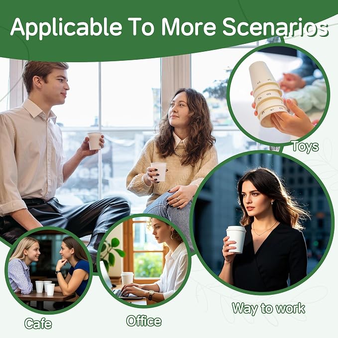 Coffee Cups 16 oz 200 Pack, Disposable Paper Cups - Image 6