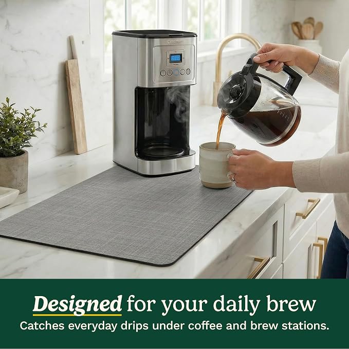 Cuisinart Coffee Mat for Countertop–Quick-Dry Absorbent Coffee Bar Mat for - Image 2