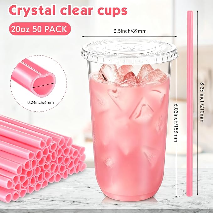 Ziliny 50 Sets Clear Plastic Cups - Image 5