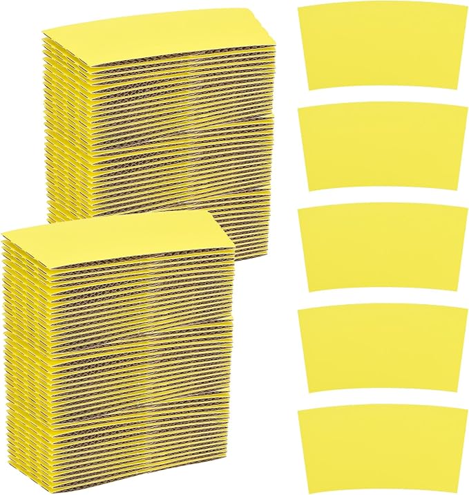 uxcell 100pcs Disposable Coffee Cup Sleeves, Cardboard Cup Sleeves by uxcell