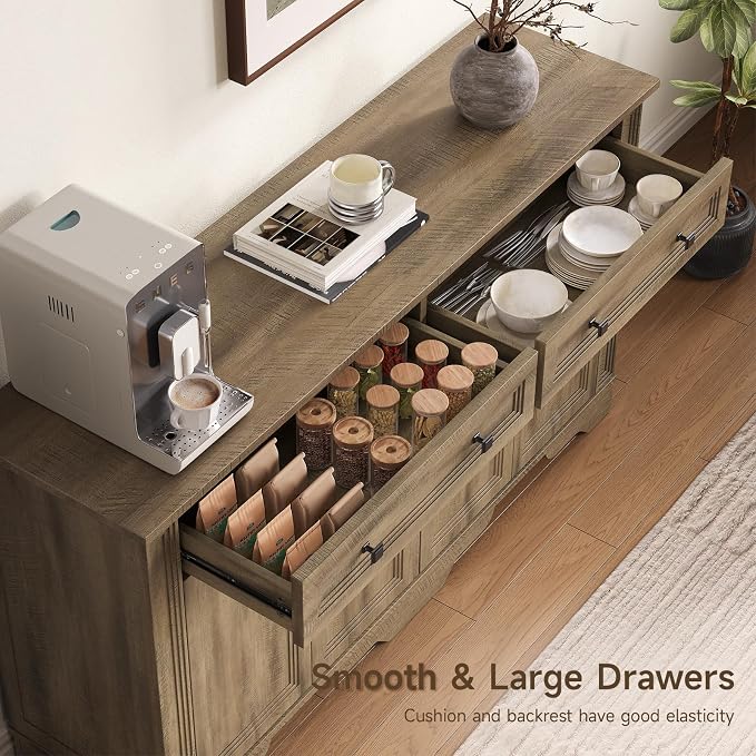 ONBRILL 55" Sideboard Buffet Cabinet, Kitchen Buffet Storage Cabinet, Large - Image 2