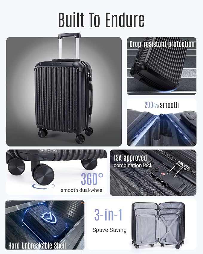 LIGHT FLIGHT 3 Piece Luggage Sets - Image 3
