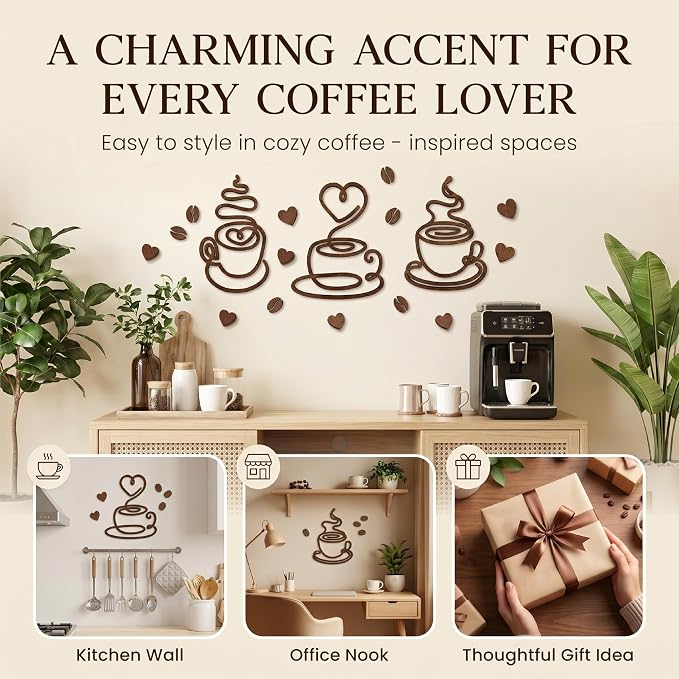 Woodamore Vintage Coffee Line Art Signs - Image 6