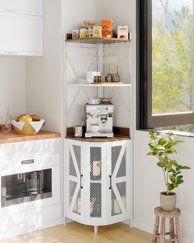 Garvee 72in Corner Wine Cabinet by Garvee