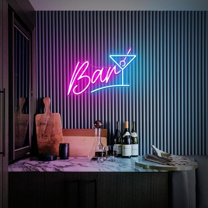Kavaas Bar Neon Sign for Home Bar, LED Bar Sign for Man Cave Pub Cocktails Party - Image 2