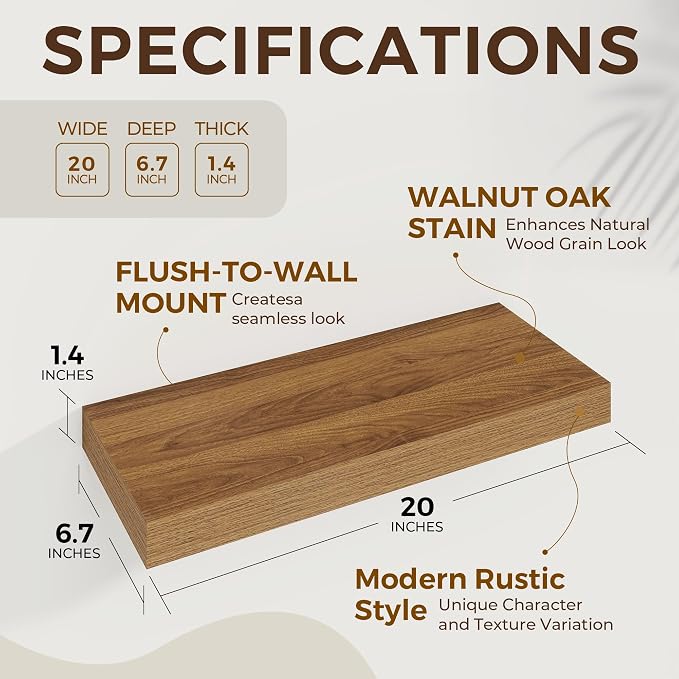 Dreamland 20 Inches Floating Shelves - Image 5