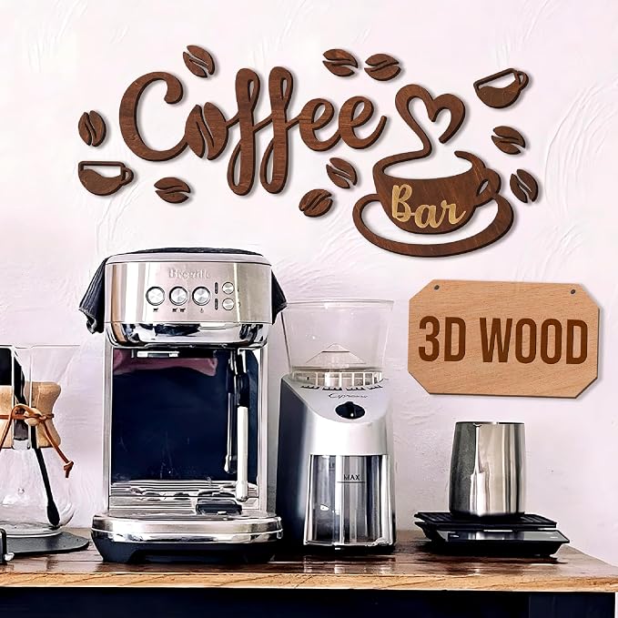Woodamore Coffee Bar Signs for Wall Decor by Woodamore