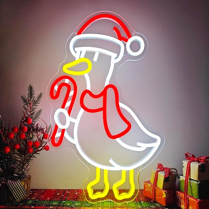Christmas Goose Neon Sign Silly Goose Neon Light Sign by JeanchrlNEONLIGHTUPSIGNS