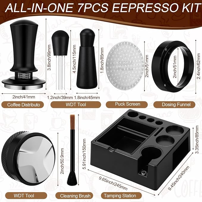 7 Pcs 51mm Espresso Accessories Kit - Image 2