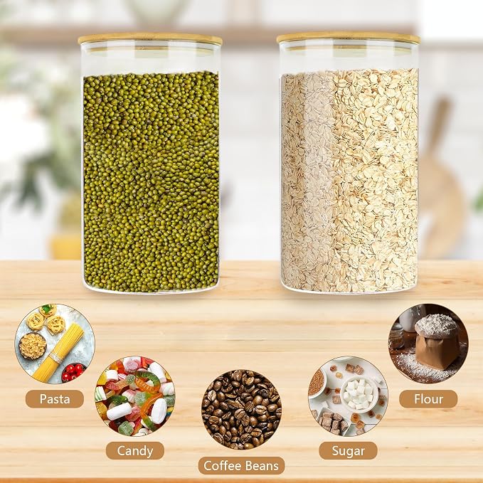 Large Glass Cereal Containers Storage - Image 3