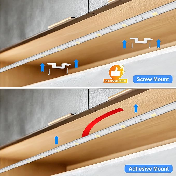 maylit Under Cabinet Strip Lighting Plug in 36in, Ultra Bright Small LED Light - Image 6
