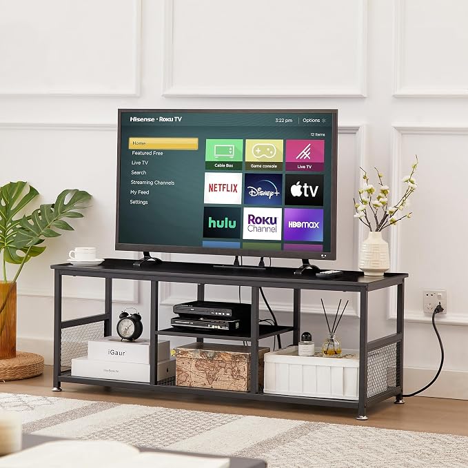 VECELO TV Stand with Power Outlets - Image 4