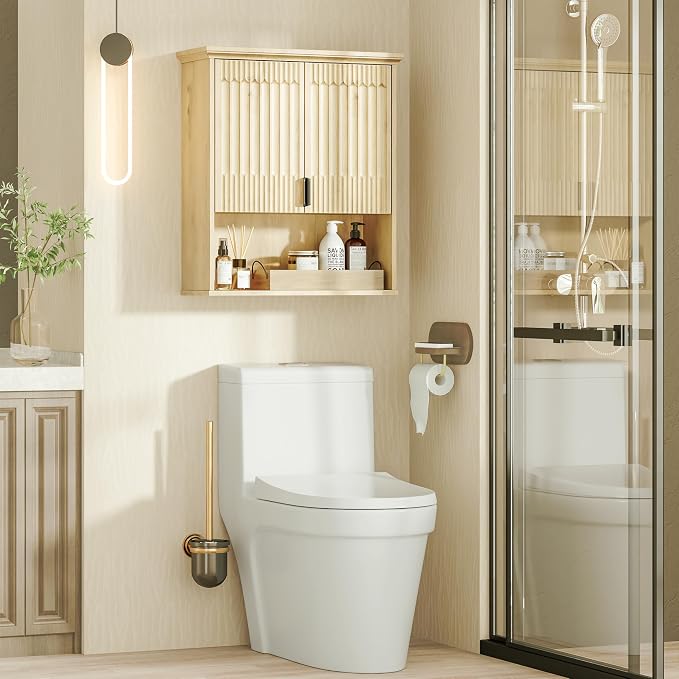 FLOWBACK Bathroom Wall Cabinet Over The Toilet Storage, 23.5×31.4 Inch Wall - Image 5