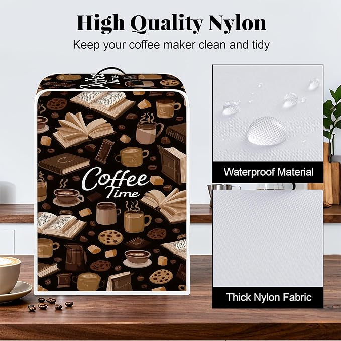 BVBOX Coffee Maker Cover, Durable Dustproof Lightweight Polyester Cotton Blend - Image 4