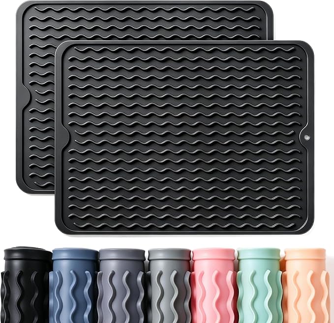 2 Pack Caketime Silicone Dish Drying Mat - Image 2