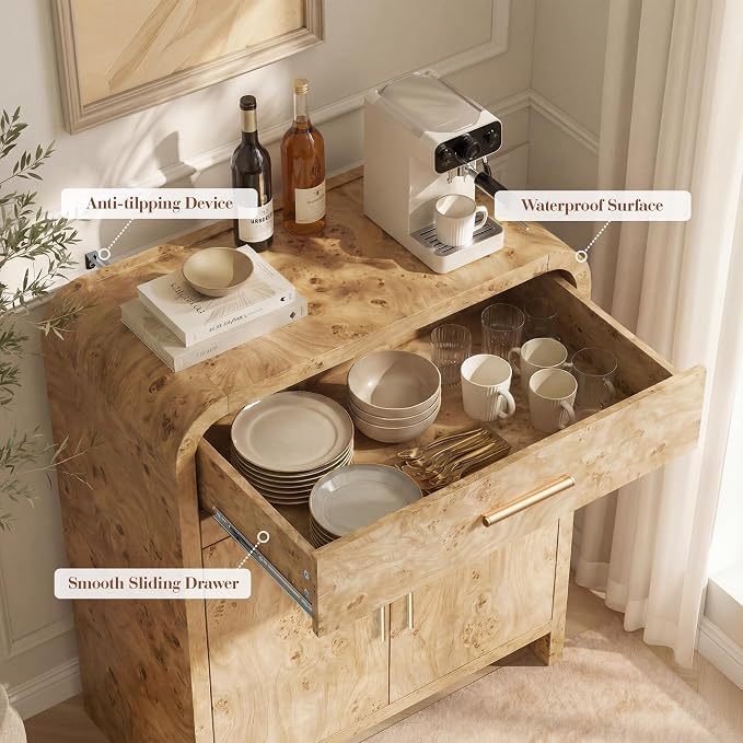 Curved Buffet Storage Cabinet - Image 7