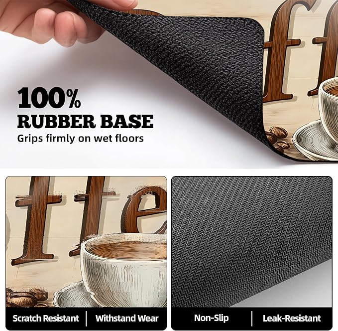 NYZE Coffee Mat Absorbent Non Slip Dish Drying Mat - Image 5