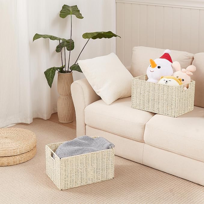 Vagusicc Wicker Storage Basket, Small Storage Baskets - Image 6