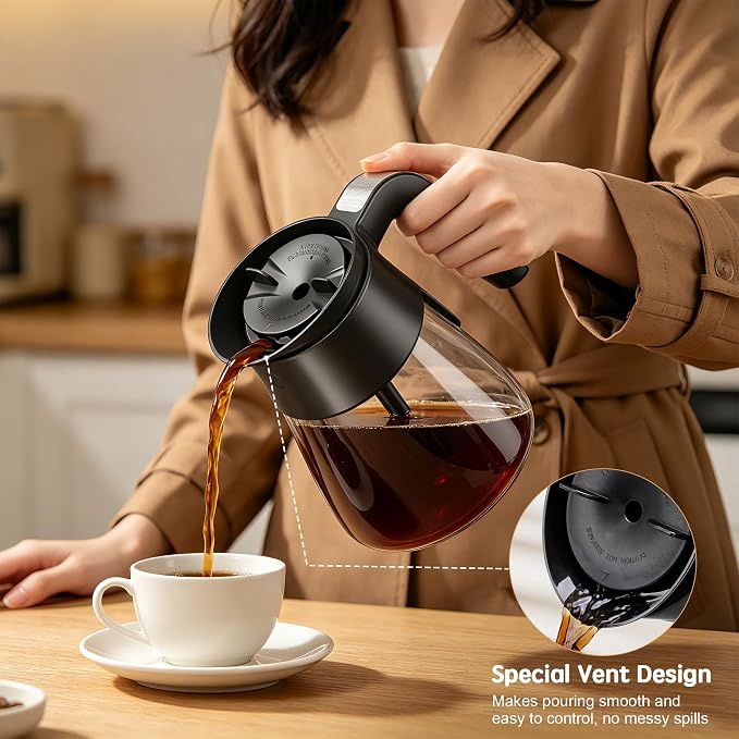 10 Cup Replacement Coffee Pot, Premium Glass Carafe - Image 6