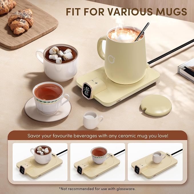 Coffee Mug Warmer & iKago Mug Set, Temperature Control Smart Heated Mug - Image 7