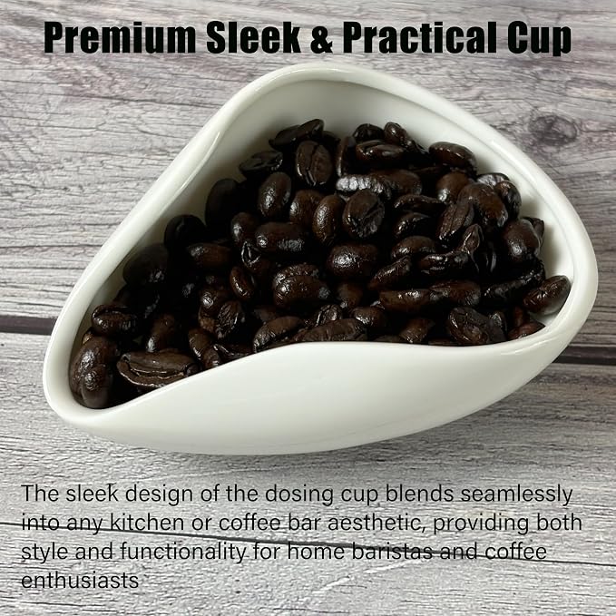 2PCS Ceramic Coffee Bean Dosing Cup – Precise Coffee Grounds Measuring Tool – - Image 3