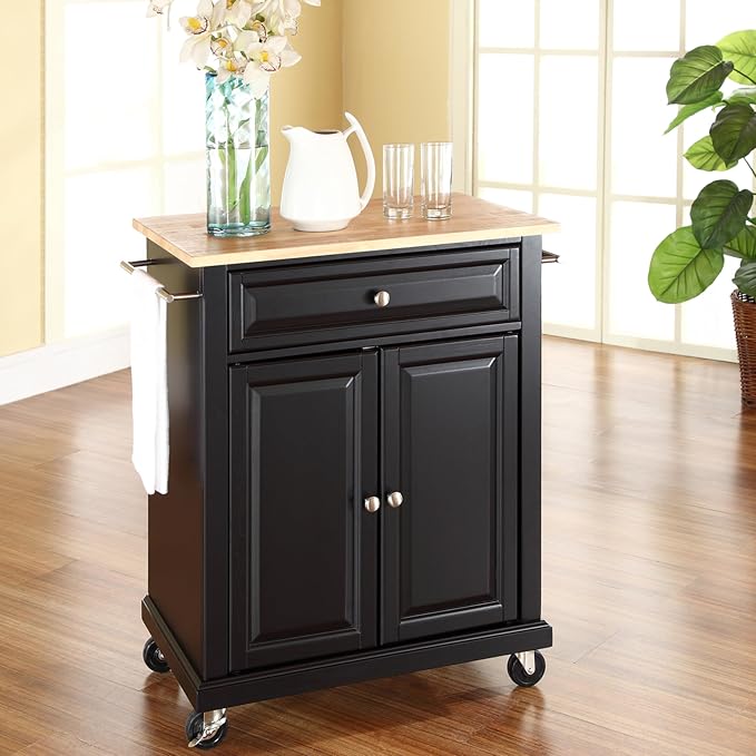 Crosley Furniture Compact Wood Top Small Rolling Cart - Image 5