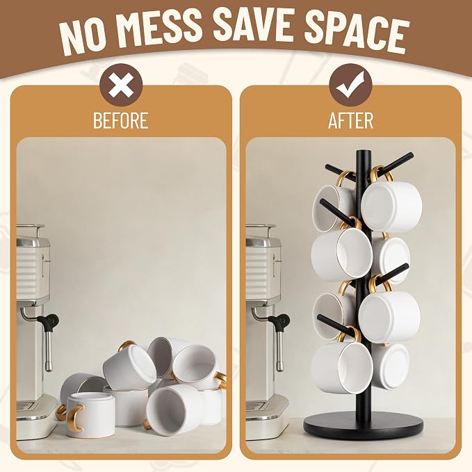 MyLifeUNIT Mug Holder Tree, 360° Rotated Coffee Cup Holder - Image 7