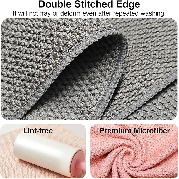 Barista Towels - 6 Pack Microfiber Coffee Cleaning Cloth Set, Espresso - Image 5