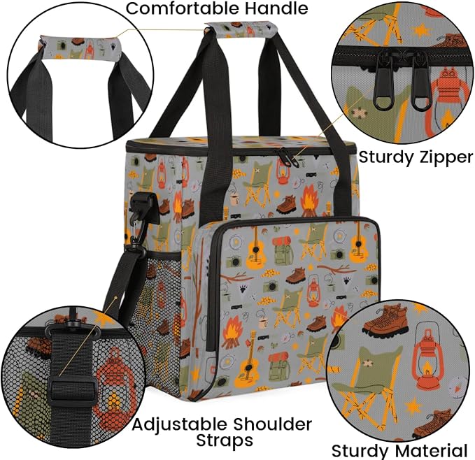 Camping Coffee Maker Travel Bag, Camping Large Carrying Storage Case Insulated - Image 6